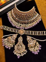 Kundan bridal set with sheesh patti - Image 3