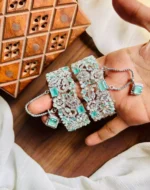 Zircon openable bangle pair - Image 7