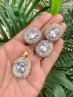 Zircon pendant set with ring