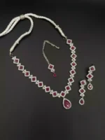 Indian zircon necklace set