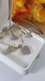 Heart shape zircon combo set