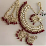 Kundan bridal set with jhumar