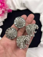 Kundan Jhumki Earrings - Image 3