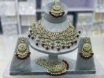 Kundan bridal set with jhumar - Image 3