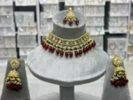 Kundan choker set with teeka