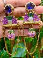 Long kashmiri earrings - Image 4