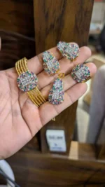 Premium zircon locket set with ring - Image 3