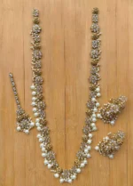 Zircon pearl long maala set