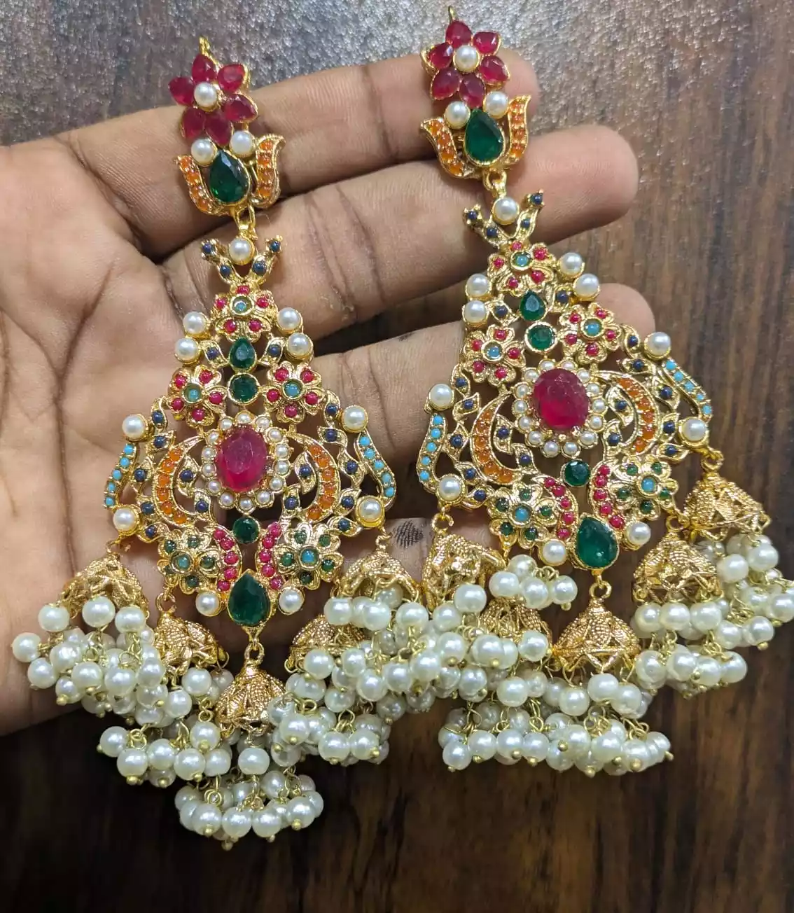 WhatsApp-Image-2026-01-31-at-6.25.11-PM.webp Heavy jarao gold plated earrings - Image 1