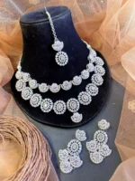 Double layer zircon set with teeka