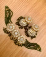 Zircon choker set with jhumki