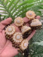 Zircon choker set with jhumki - Image 8