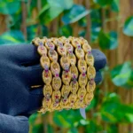 Gold plated designer bangles set