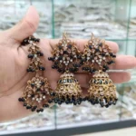 Zircon earrings with teeka - Image 5