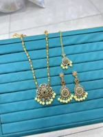 South indian set with teeka - Image 3