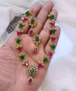 Indian zircon necklace set