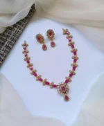 Indian zircon necklace set - Image 4