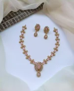 Indian zircon necklace set - Image 5