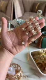 Zircon combo set with bangles - Image 2