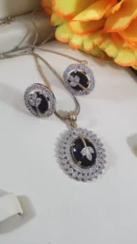 Indian zircon long chain set-017