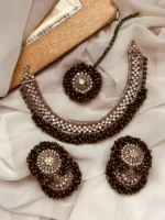 Heavy gajra jhumki teeka set - Image 2