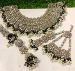 Kundan bridal set with jhumar - Image 2