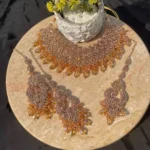 zircon bridal set with long earrings - Image 2