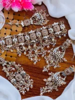 Kundan bridal set with jhumar - Image 2