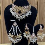 Handmade collar set with jhumar - Image 2
