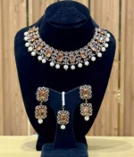 Pearl zirconia necklace set