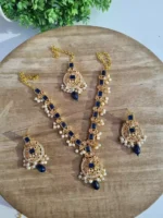 Zircon necklace set with teeka - Image 7