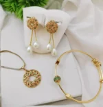 Gold plated pendant set-019 - Image 5