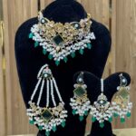 Handmade collar set with jhumar - Image 4