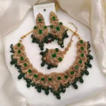 Zircon necklace set with teeka - Image 9