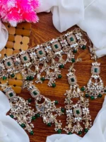 Kundan bridal set with jhumar - Image 3