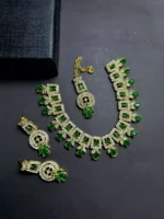 Zircon necklace set with teeka - Image 2