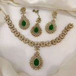 Zircon necklace set with teeka - Image 6