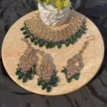 zircon bridal set with long earrings