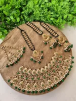 Heavy bridal set with jhumar