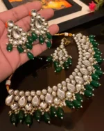 Antique kundan necklace set - Image 6