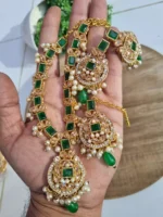 Zircon necklace set with teeka - Image 6