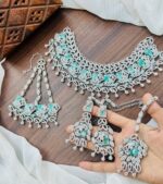 Zircon Bridal set with jhumar - Image 9