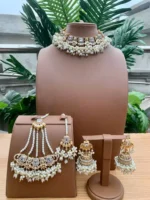 Heavy bridal set with jhumar - Image 8