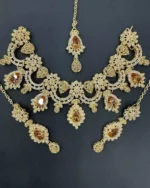 Zircon necklace set with teeka - Image 7