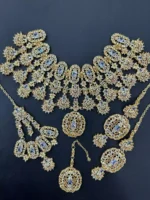 AD Zircon bridal set with jhumar - Image 10