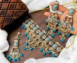 Kundan full neck bridal set - Image 8