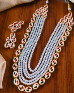 Indian kundan maala with back meena - Image 3
