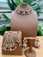 Heavy bridal set with jhumar - Image 7