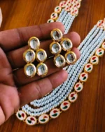 Indian kundan maala with back meena - Image 2