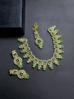 Zircon necklace set with teeka - Image 6